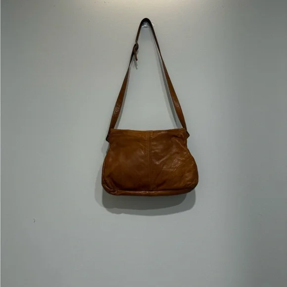 Victoria Leather Co Leather Crossbody Bag Brown Made in USA Vintage Style - Picture 2 of 6